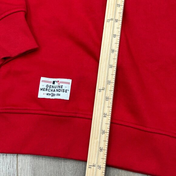 New Era New York Yankees Red Crewneck Long Sleeve MLB 3D Logo Sweatshirt Size M - Picture 3 of 10